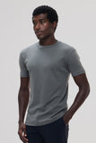 Camiseta Raiz Gola Média · Cinza Raíz – Algodão Egípcio