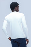 Camiseta Raiz Manga Longa Gola Média · Branco Essência – Algodão Egípcio