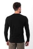 Camiseta Manga Longa · Preto Essência – Algodão Egípcio