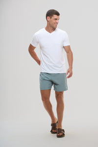 Camiseta Origem Gola V · Branco Essência – Algodão Egípcio