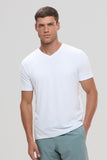 Camiseta Origem Gola V · Branco Essência – Algodão Egípcio