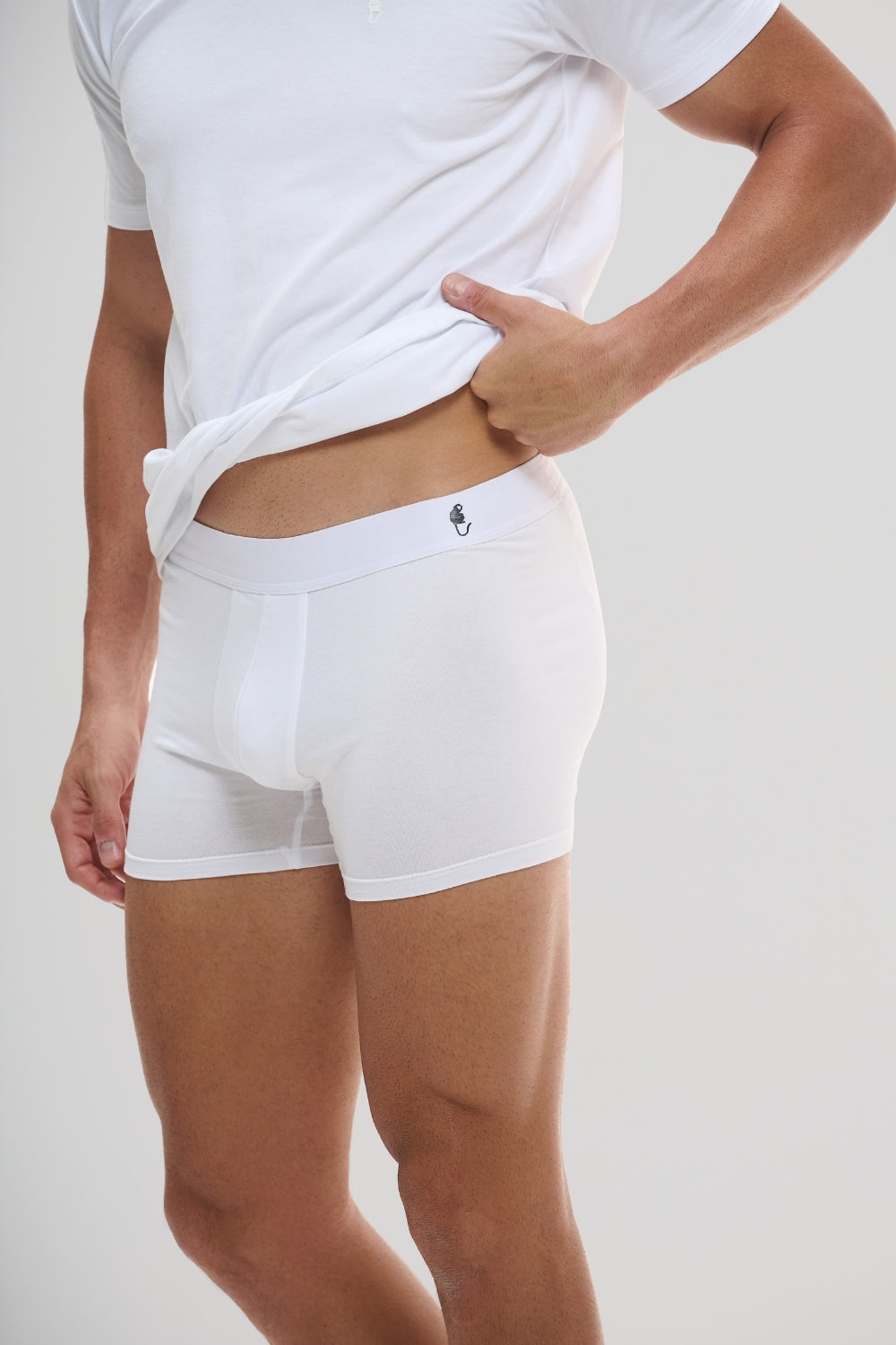 Cueca Boxer ·  Branco Essência – Algodão Egípcio