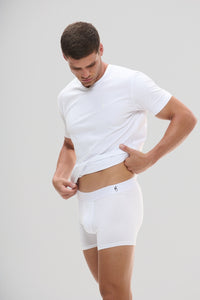Cueca Boxer ·  Branco Essência – Algodão Egípcio
