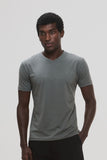 Camiseta Origem Gola V · Cinza Raiz – Algodão Egípcio
