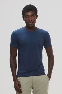 Camiseta Origem · Azul Horizonte – Algodão Egípcio