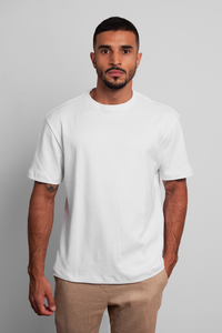 Camiseta Oversized Sublime · Branco Essência – Algodão Egípcio