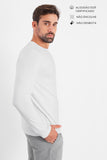 Camiseta Manga Longa · Branco Essência – Algodão Egípcio