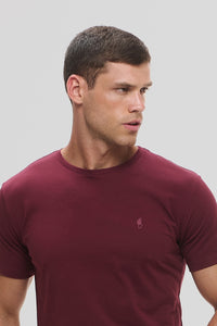 Camiseta Origem carmim de serra em algodão egípcio - Origgo