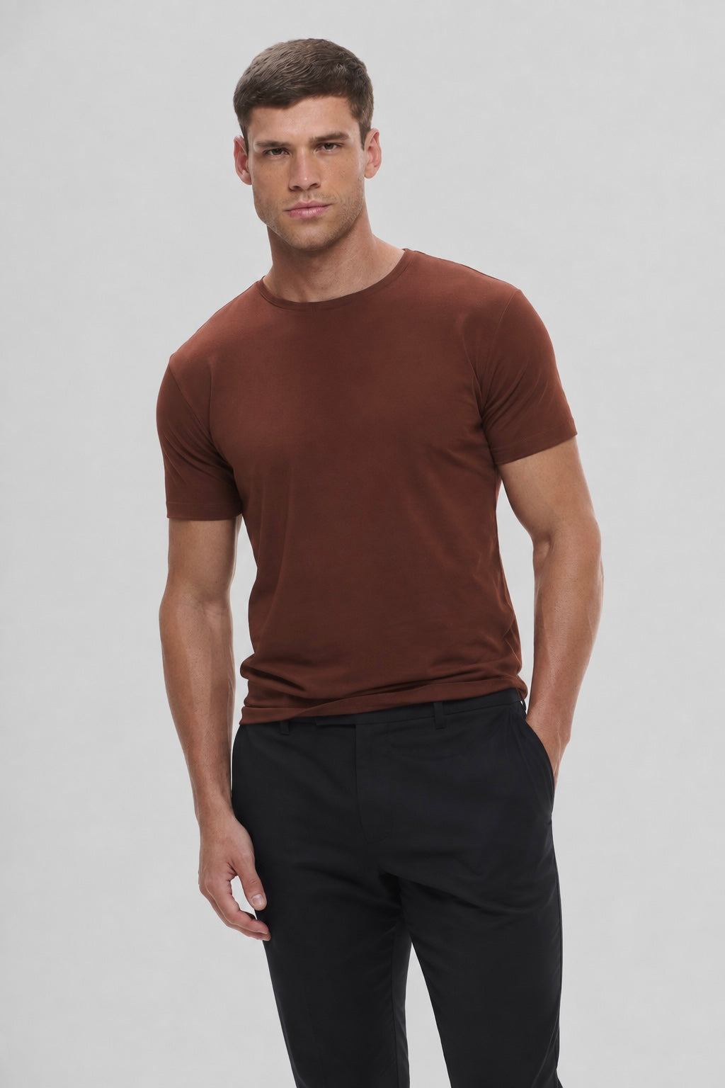 Camiseta Origem · Lisa – Cacau Nativo  – Algodão Egípcio
