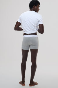 Cueca boxer cinza bruma em algodão egípcio - Origgo