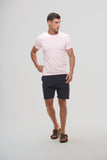 Camiseta Origem · Rosa Aquarela – Algodão Egípcio