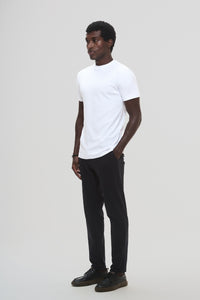 Camiseta Raiz Gola Média · Branco Essência – Algodão Egípcio