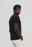 Camiseta Raiz Gola Média · Preto Essência – Algodão Egípcio