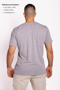 Camiseta Origem cinza bruma em algodão egípcio - Origgo