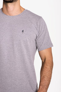 Camiseta Origem cinza bruma em algodão egípcio - Origgo