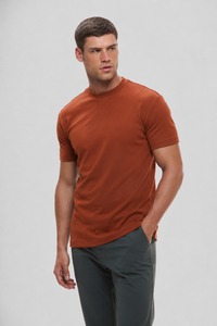 Camiseta Raiz Gola Média jatobá em algodão egípcio - Origgo