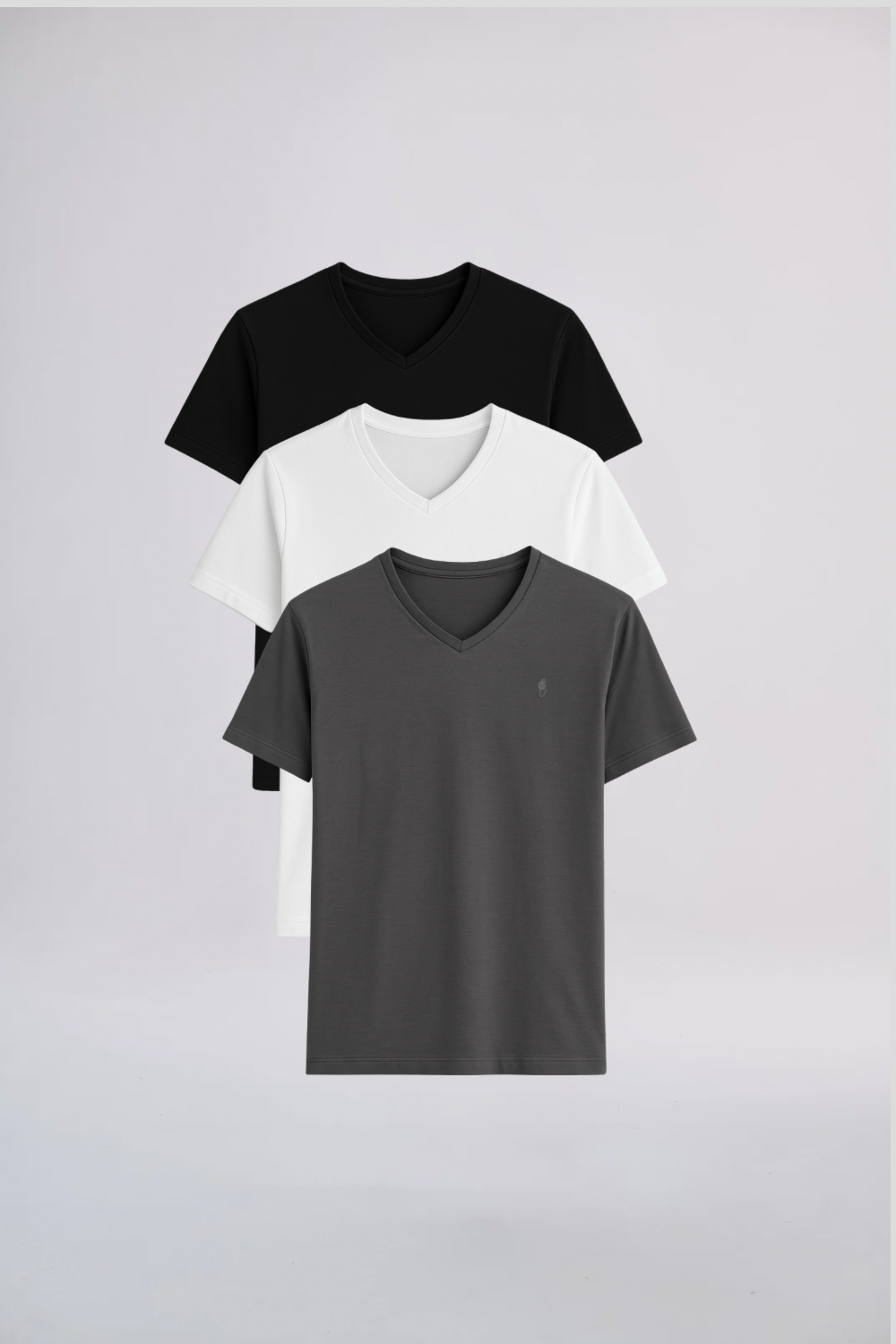 Kit 3 Camisetas Origem · Gola V – Monte o Seu – Algodão Egípcio