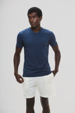 Camiseta Origem Gola V · Azul Horizonte – Algodão Egípcio