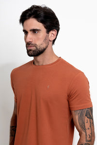 Camiseta Origem · Terracota Solo – Algodão Egípcio