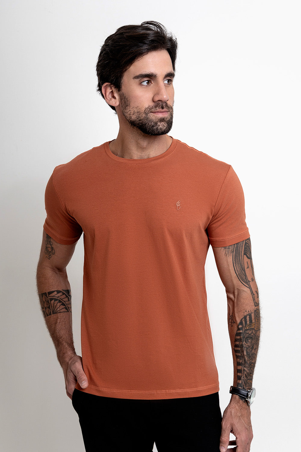Camiseta Origem · Terracota Solo – Algodão Egípcio
