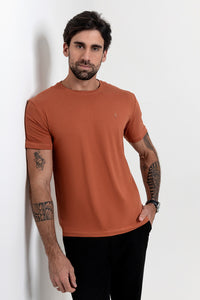 Camiseta Origem · Terracota Solo – Algodão Egípcio