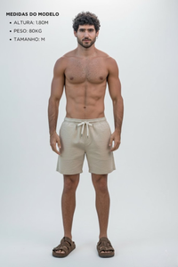 Short Linho Veredas areia de copa - Origgo