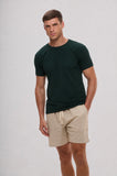 Camiseta Origem · Lisa – Verde Floresta – Algodão Egípcio