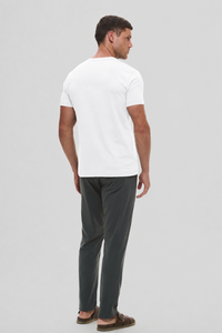 Camiseta lisa branca em algodão egípcio - Origgo
