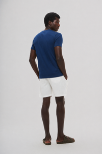 Camiseta lisa azul em algodão egípcio - Origgo