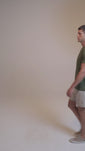 Stories de Camiseta Origem Gola V · Verde Cerrado – Algodão Egípcio