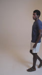 Stories de Camiseta Origem Gola V · Azul Horizonte – Algodão Egípcio