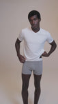 Stories de Cueca Boxer · Cinza Bruma – Algodão Egípcio